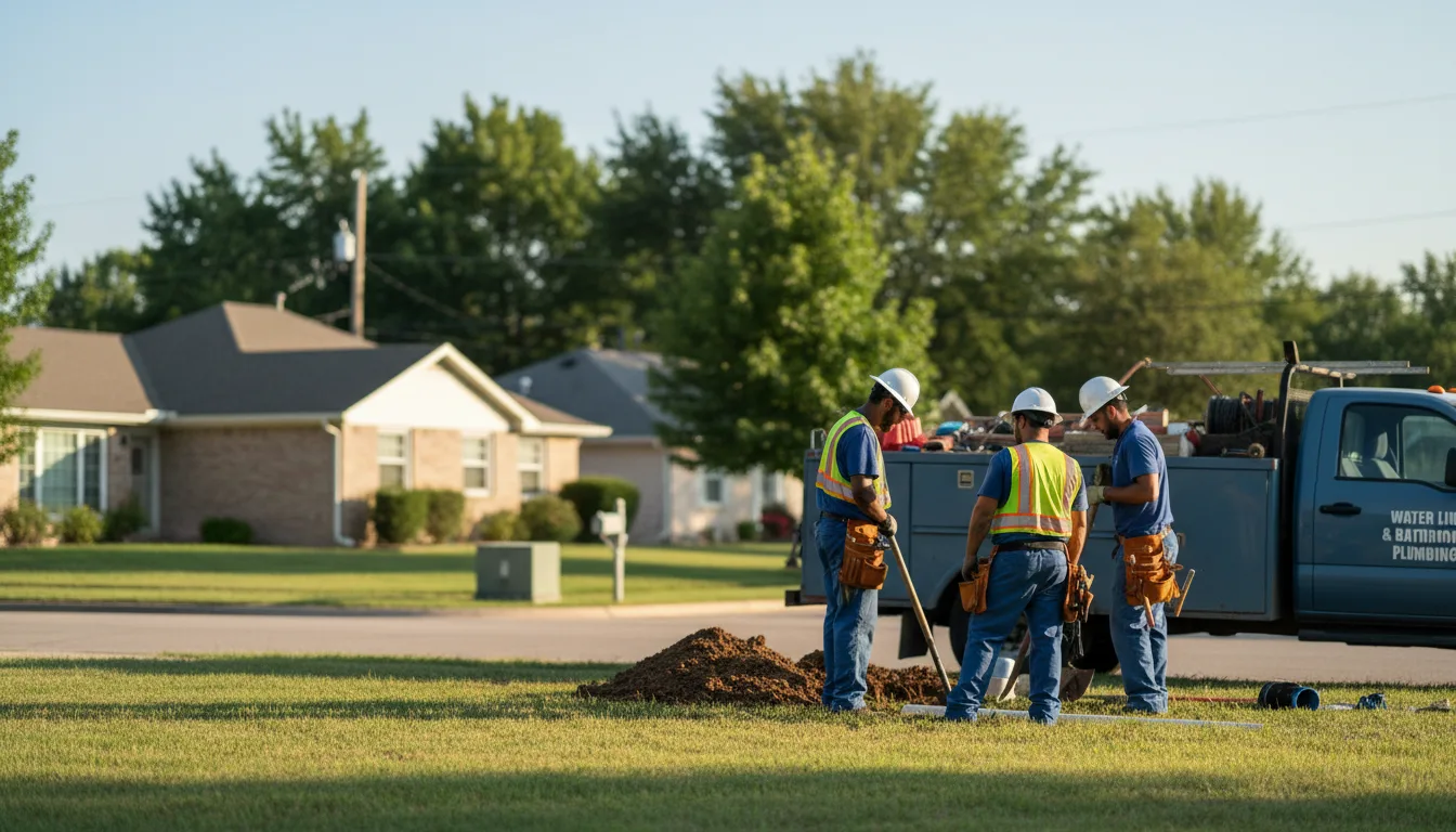 Residential water line and bathroom plumbing service in New Hope, KY